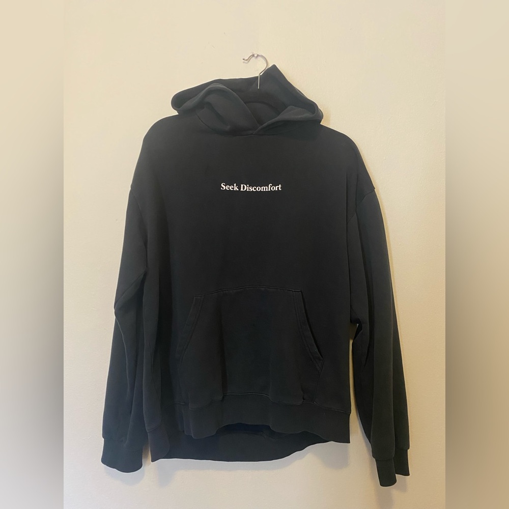 Seek Discomfort brand Hoodie